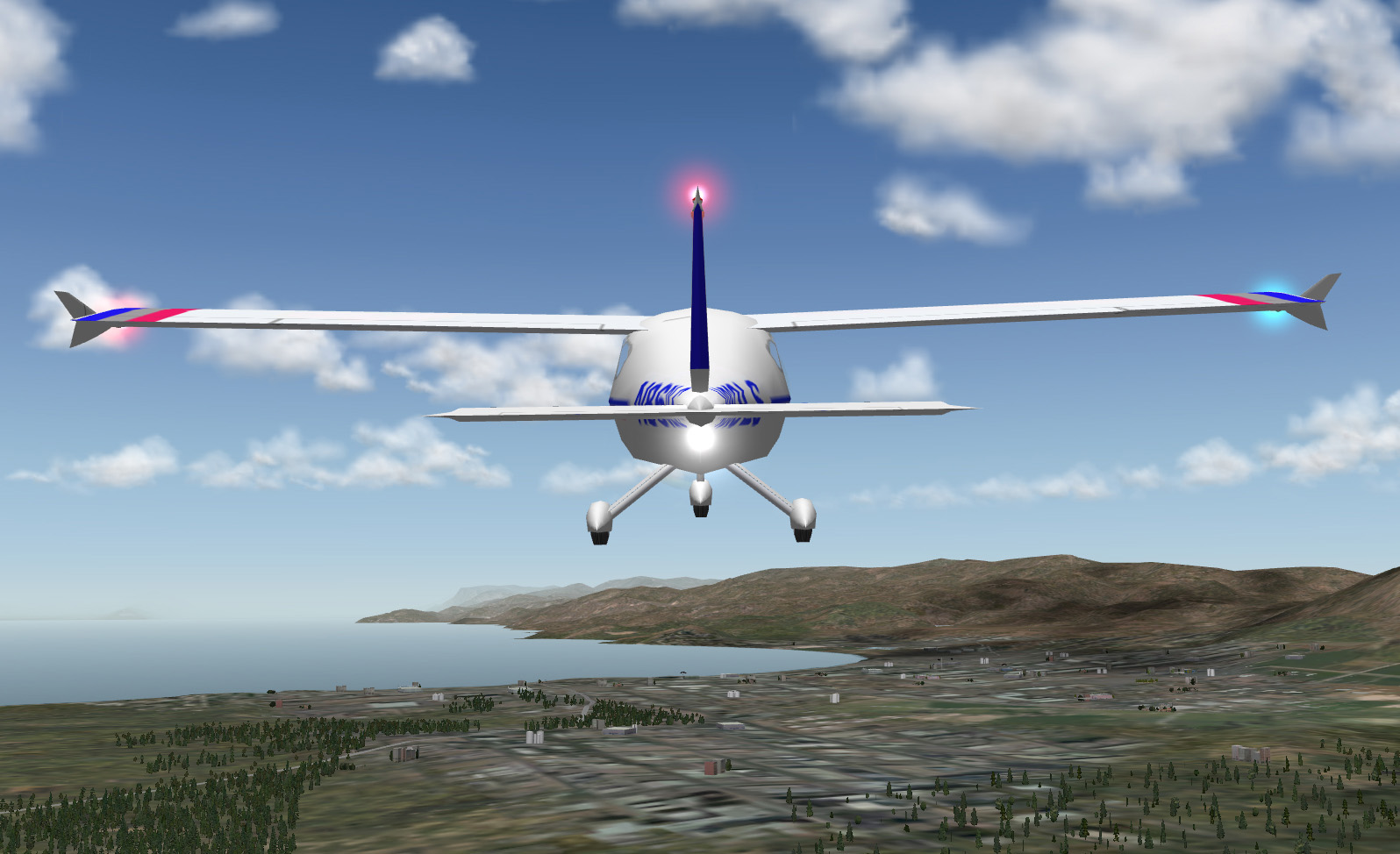 X-Plane - Flight Design CTLS, back view