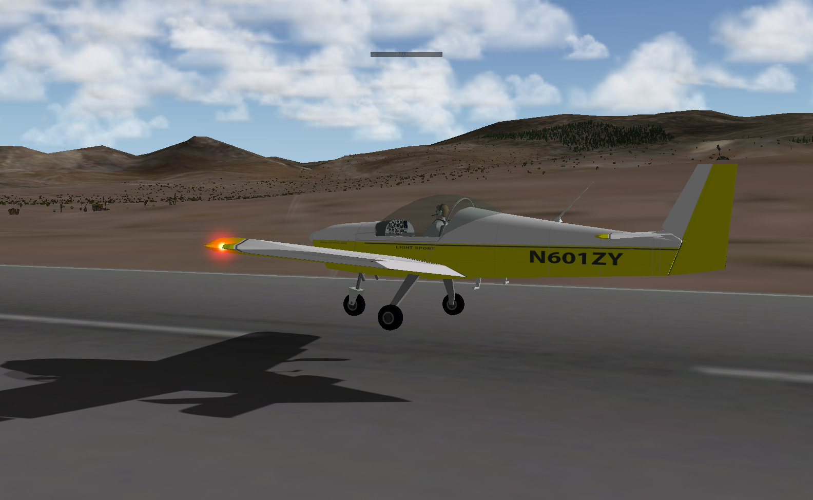 X-Plane - Zodiac 601 Landing, outside view